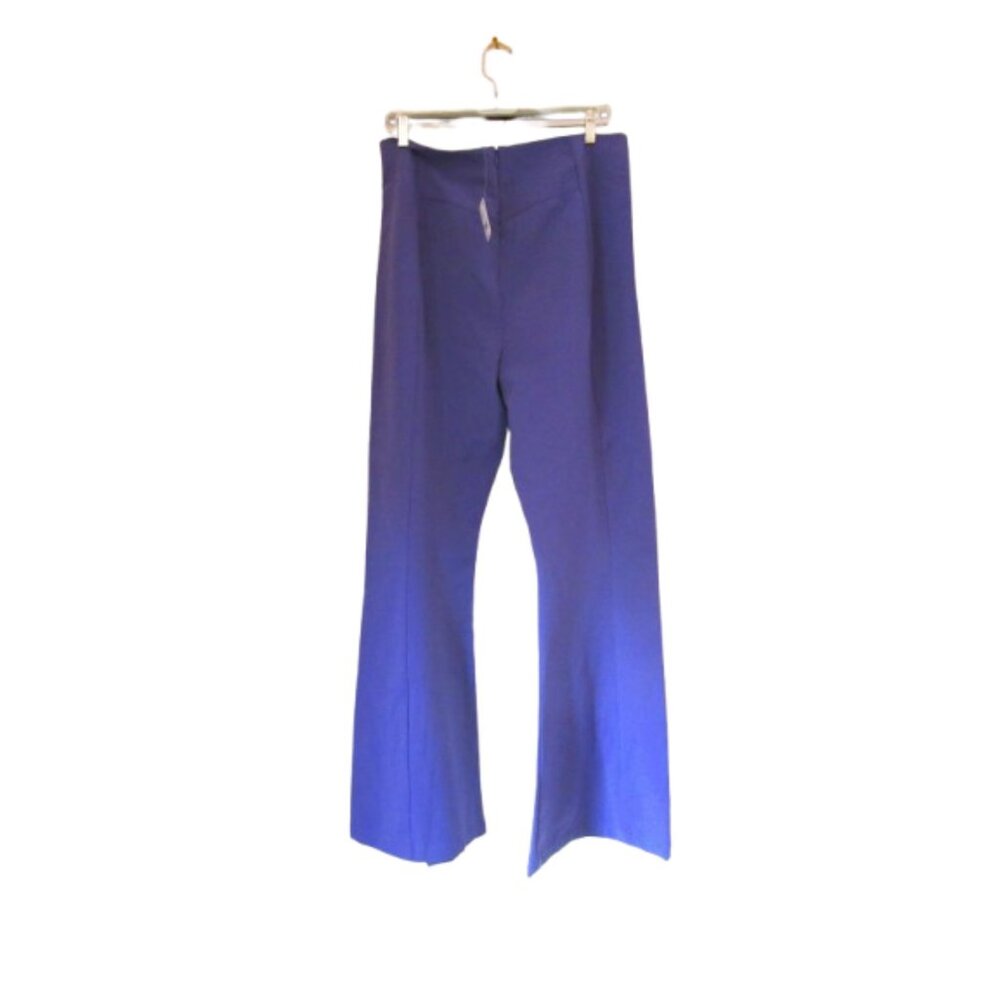 Free People Purple Slit Wide Leg High Waist Pants Size L New With Tags